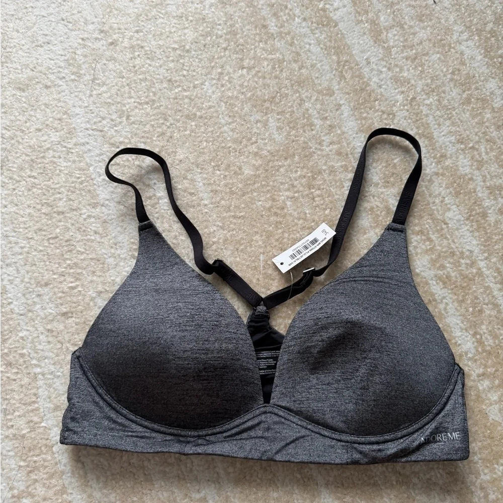 Adore Me Charcoal Bra